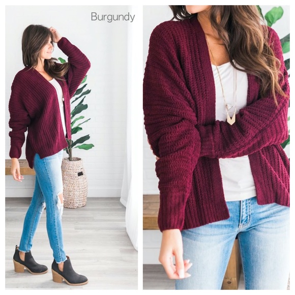 Love Tree Sweaters - Love Tree Open Front Knit Cardigan
